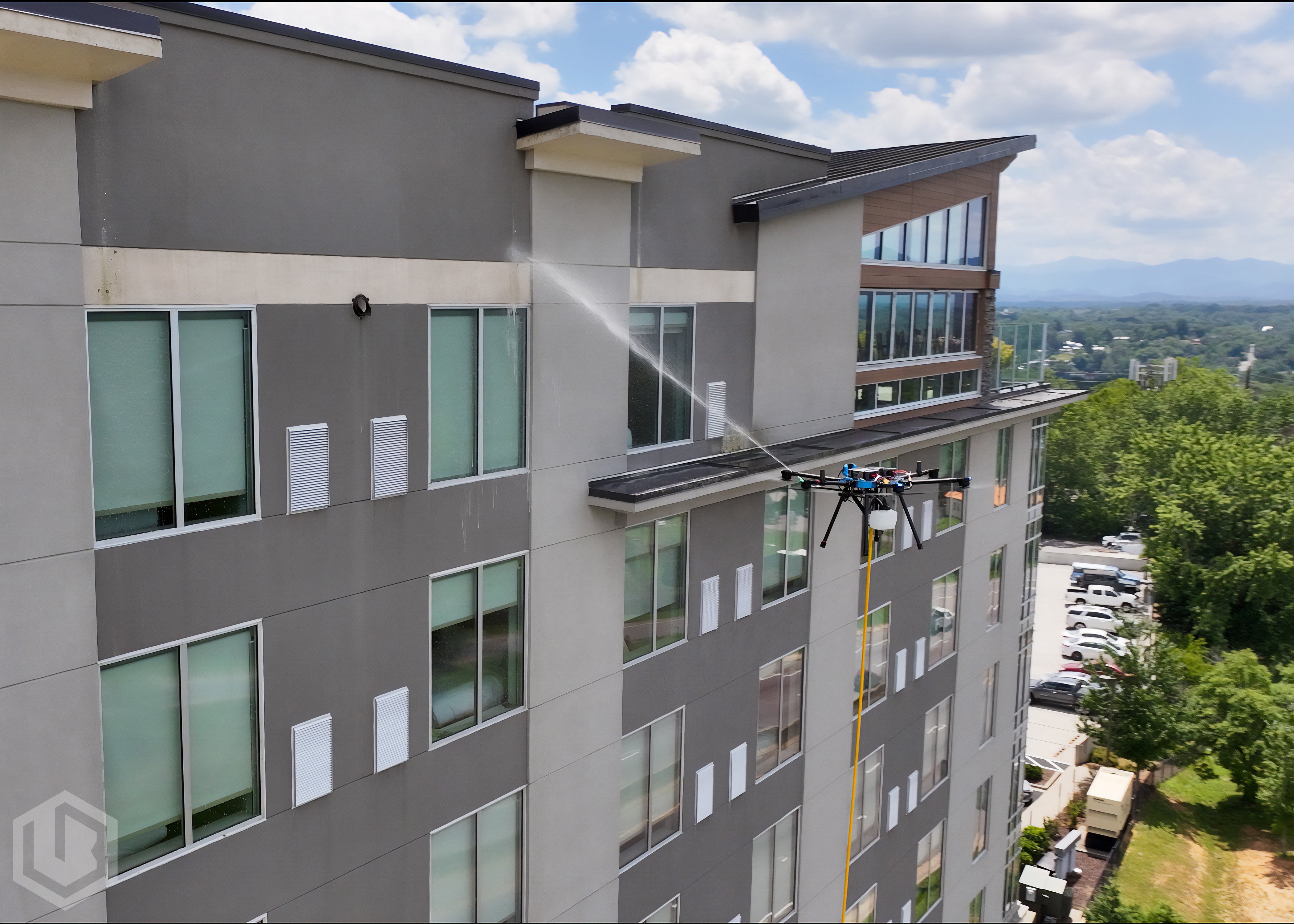 Drone cleaning service